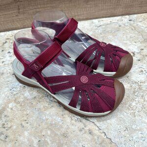 Keen Rose Sandals Womens Size 7.5 Burgundy Hiking Outdoor Closed Toe Shoes